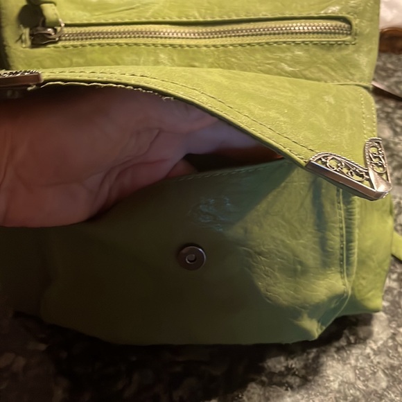 GREAT AMERICAN LEATHER avocado shoulder/crossbody bag - Picture 6 of 11